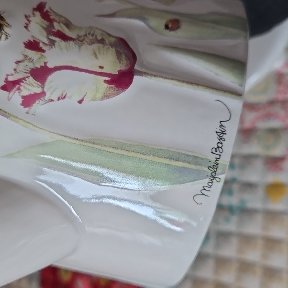 Marjolein Bastin Signature Porcelain Watering Can Tea Kettle Nature's Sketchbook - Picture 15 of 17